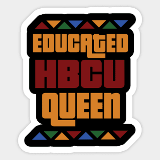 HBCU Educated Queen Sticker